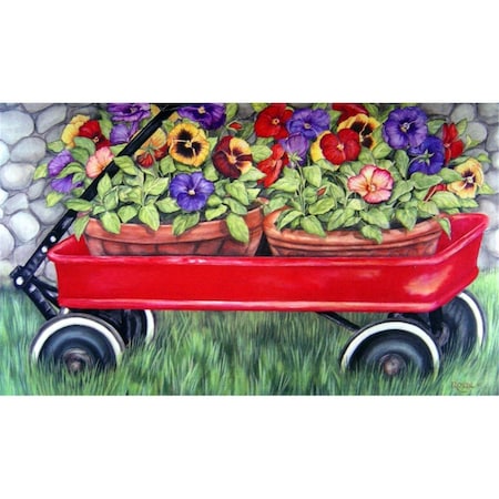 H2H Dm-29 Little Red Wagon Door Mat H23367944